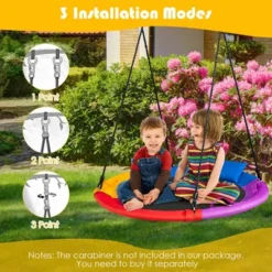 Costway 40'' Saucer Tree Swing Outdoor Round Platform Swing W/ Pillow & Handle 16 Costway 40'' Saucer Tree Swing Outdoor Round Platform Swing W/ Pillow & Handle -Costway GUEST 561d0562 e020 45aa 8a7f 879744b7c905