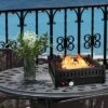 Costway Portable Tabletop Fire Bowl 40,000 BTU Propane Firepit Fit Umbrella Holes Table