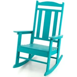 Costway Patio Rocking Chair All-Weather HDPE Rocker High Back Porch WhiteGreyTurquoise 20 Costway Patio Rocking Chair All-Weather HDPE Rocker High Back Porch WhiteGreyTurquoise -Costway GUEST 566954b7 be40 41a4 879a ac3b1fd7d3d4