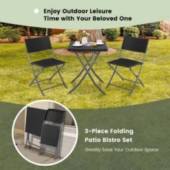 Costway 3PCS Patio Folding Rattan Bistro Set Chairs Backrest Table Garden Deck 15 Costway 3PCS Patio Folding Rattan Bistro Set Chairs Backrest Table Garden Deck -Costway GUEST 56dda3ad ef29 4318 970f 2b9af3079cda