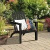 Costway Patio Adirondack Chair Acacia Wood Lounge Armrest Garden Deck WhiteBlackGray