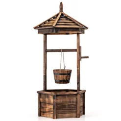 Costway Wooden Wishing Well Hexagonal Bucket Flower Plants Planter Patio Garden Decor 17 Costway Wooden Wishing Well Hexagonal Bucket Flower Plants Planter Patio Garden Decor -Costway GUEST 57a6505c 9ad4 4fdd 9ea5 f76d770259f5
