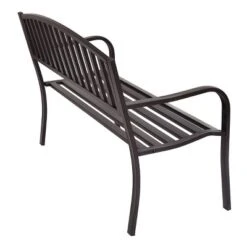 Costway 50'' Patio Garden Bench Park Yard Outdoor Furniture Steel Slats Porch Chair Seat -Costway GUEST 57cfba99 3db7 44b2 b201 1eda6e070070