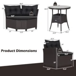 Costway 4PCS Patio Rattan Furniture Set Cushioned Sofa Glass Table Garden -Costway GUEST 57ec7484 b7b6 4e55 a4f8 6f419d23568e