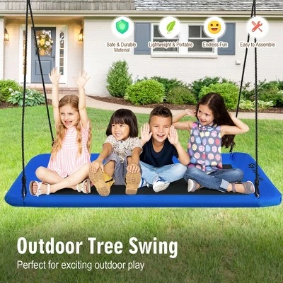 Costway 700lb Giant 60'' Platform Tree Swing Outdoor W/ 2 Hanging Straps BlueColorfulGreenCamo Green 1 Costway 700lb Giant 60'' Platform Tree Swing Outdoor W/ 2 Hanging Straps BlueColorfulGreenCamo Green
