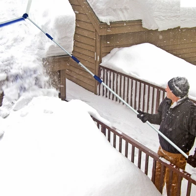 Costway 21ft Roof Snow Rake Removal Tool Lightweight W/ Adjustable Telescoping Handle 2 Costway 21ft Roof Snow Rake Removal Tool Lightweight W/ Adjustable Telescoping Handle - Image 2