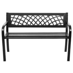 Costway Patio Park Garden Bench Porch Path Chair Outdoor Deck Steel Frame -Costway GUEST 5996f0da 2ad4 4043 a962 3532b45c85a2