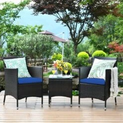 Costway Outdoor 3 PCS PE Rattan Wicker Furniture Sets Chairs Coffee Table Garden 18 Costway Outdoor 3 PCS PE Rattan Wicker Furniture Sets Chairs Coffee Table Garden -Costway GUEST 59fecbfd bd26 4a17 9e35 970553bbec2f