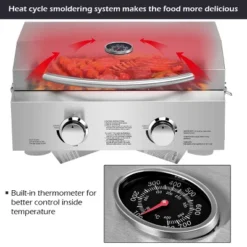 Costway 2 Burner Portable BBQ Table Top Propane Gas Grill Stainless Steel -Costway GUEST 5a55897b 5411 4b6c ab9a b77903409431