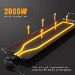 Electric Teppanyaki Table Top Grill Griddle BBQ Barbecue Nonstick Camping -Costway GUEST 5aa2368e 29e2 4cae b1d7 19b80c52714f