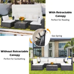 Costway 6-Piece Outdoor Patio Furniture Set Retractable Canopy Conversation Set 13 Costway 6-Piece Outdoor Patio Furniture Set Retractable Canopy Conversation Set -Costway GUEST 5b3057ea 928c 4376 b9bf d756343ccd7b