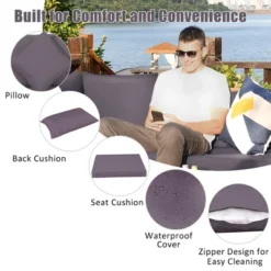Costway 7PCS Patio Rattan Furniture Set Sectional Sofa Garden Gray Cushion 16 Costway 7PCS Patio Rattan Furniture Set Sectional Sofa Garden Gray Cushion -Costway GUEST 5b3a296f fcbf 49a5 8cbc 9c333b420da4