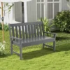 Costway Garden Bench All-Weather HDPE 2-Person Outdoor Bench For Front Porch Backyard