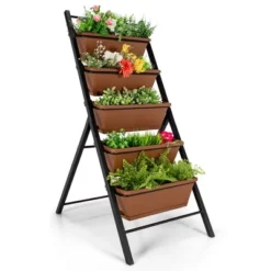 Costway 5-tier Vertical Garden Planter Box Elevated Raised Bed W/5 Container 18 Costway 5-tier Vertical Garden Planter Box Elevated Raised Bed W/5 Container -Costway GUEST 5c4f90d1 fc12 49e8 a00f 4eed1dd9479f