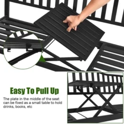 Costway Patio Garden Bench Steel Frame Adjustable Center Table Outdoor Porch Loveseats 12 Costway Patio Garden Bench Steel Frame Adjustable Center Table Outdoor Porch Loveseats -Costway GUEST 5c97bd9e 0050 4c20 9165 ef00656d02f1