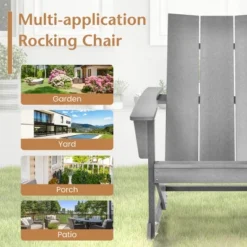 Costway Patio Adirondack Rocking Chair All Weather HDPE Porch Rocker 330lbs Grey Outdoor 15 Costway Patio Adirondack Rocking Chair All Weather HDPE Porch Rocker 330lbs Grey Outdoor -Costway GUEST 5cdfe79d 3c13 45f8 800d 071b761e1004