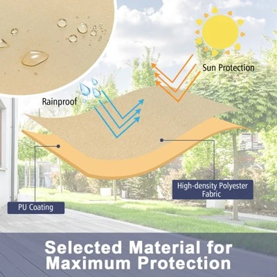 Costway Patio 60''x43'' 2-Seater Bench Loveseat Deep Sofa Cover Waterproof Handle Air Vent 6 Costway Patio 60''x43'' 2-Seater Bench Loveseat Deep Sofa Cover Waterproof Handle Air Vent - Image 6