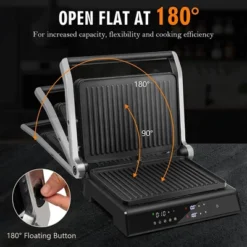 Costway Electric Panini Press Grill 1200W Sandwich Maker With Independent Temperature Control & Removable Drip Tray -Costway GUEST 5eb38558 e73d 416a b47f dddc7f1cb80b