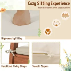 Costway Outdoor Dining Chair Patio Solid Wood Chairs With Comfortable Cushions 13 Costway Outdoor Dining Chair Patio Solid Wood Chairs With Comfortable Cushions -Costway GUEST 5f26f893 c7ae 472a 9510 0672c9358636