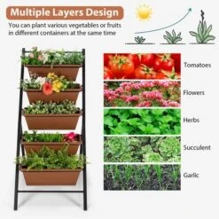 Costway 5-tier Vertical Garden Planter Box Elevated Raised Bed W/5 Container 15 Costway 5-tier Vertical Garden Planter Box Elevated Raised Bed W/5 Container -Costway GUEST 5fd09b20 13ca 4443 ba47 555c8b884534