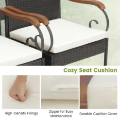 Costway 7PCS Patio Wicker Dining Set Acacia Wood Armrests Table With Detachable Cushions &Umbrella Hole -Costway GUEST 6046fedc cfdd 4caa a251 bc76f6313273 1