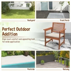 Costway Outdoor Dining Chair Patio Solid Wood Chairs With Comfortable Cushions 14 Costway Outdoor Dining Chair Patio Solid Wood Chairs With Comfortable Cushions -Costway GUEST 607fa41d 8aee 4dfc 9eb5 470074979e9f