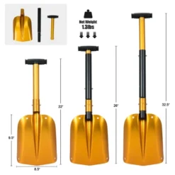 Costway Portable Aluminum Snow Shovel Adjustable Length W/Anti-Skid Handle & Large Blade 11 Costway Portable Aluminum Snow Shovel Adjustable Length W/Anti-Skid Handle & Large Blade -Costway GUEST 6083fe24 9722 4eea 914d faad0cb3694c