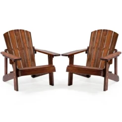 Costway 110 LBS Capacity Kid's Adirondack Chair Patio Wood High Backrest Arm Rest -Costway GUEST 608f3ffa 042e 4dab b41e a81c7d2796a6