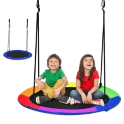 Costway 40'' Flying Saucer Tree Swing For Kids Round Tree Swing For Outdoor 22 Costway 40'' Flying Saucer Tree Swing For Kids Round Tree Swing For Outdoor -Costway GUEST 620f890b 0e4a 4810 8f94 a12b582ec3d7