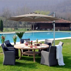 Costway 11' Patio Cantilever Offset Umbrella 360Degree Rotation Outdoor Tilt W/Base 23 Costway 11' Patio Cantilever Offset Umbrella 360Degree Rotation Outdoor Tilt W/Base -Costway GUEST 6228934b 1dc2 4235 b7a2 4aac8e87b379