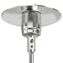 Costway 87'' Tall Patio Propane Heater 48,000 BTU W/Table & Wheels Silver -Costway GUEST 656a2ba6 83a4 4ff4 8a7f ee7198163a39