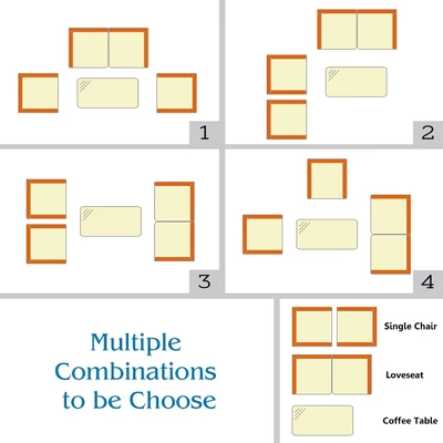 Costway 4PCS/8PCS Patio Rattan Furniture Set Coffee Table Cushioned Sofa Garden Lawn Gray 7 Costway 4PCS/8PCS Patio Rattan Furniture Set Coffee Table Cushioned Sofa Garden Lawn Gray - Image 7