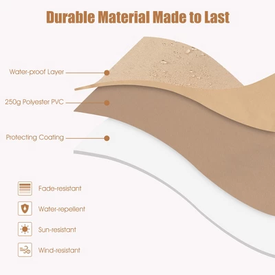 Costway Parasol Offset Cantilever Umbrella Cover 11ft Zipper Fiberglass Rod Outdoor 6 Costway Parasol Offset Cantilever Umbrella Cover 11ft Zipper Fiberglass Rod Outdoor - Image 6