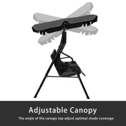 Costway Patio 3 Seats Canopy Swing Glider Hammock Cushioned Steel Frame Outdoor -Costway GUEST 67379a48 17e8 4303 97e5 c22df8dbf9dd