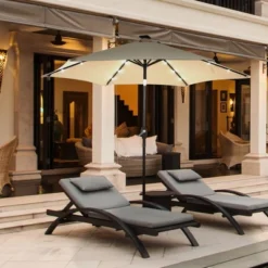 Costway 9' Solar LED Lighted Patio Market Umbrella Tilt Adjustment Crank Lift 22 Costway 9' Solar LED Lighted Patio Market Umbrella Tilt Adjustment Crank Lift -Costway GUEST 67607bcf d3dc 4851 ab63 afb99f7c43bb