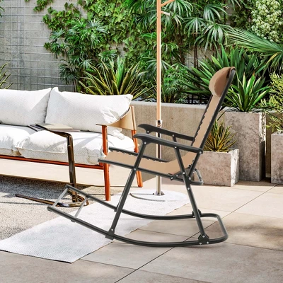 Costway Folding Rocking Chair Porch Patio Indoor Foldable Rocker Seat With Headrest 1 Costway Folding Rocking Chair Porch Patio Indoor Foldable Rocker Seat With Headrest