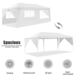 Costway 10'x20' Canopy Tent Heavy Duty Wedding Party Tent 6 Sidewalls W/Carry Bag -Costway GUEST 688d1e51 eba9 40f7 b20a 66949755a90b