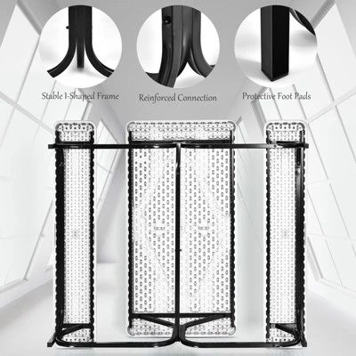 Costway Picnic Table Bench Set Outdoor Backyard Patio Garden Party Dining All Weather White 8 Costway Picnic Table Bench Set Outdoor Backyard Patio Garden Party Dining All Weather White - Image 8