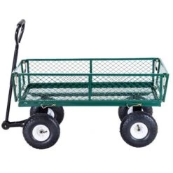 Costway Heavy Duty Lawn Garden Utility Cart Wagon Wheelbarrow Steel Trailer -Costway GUEST 69730a80 56aa 4cdb b9dc 5d0dd35a7785