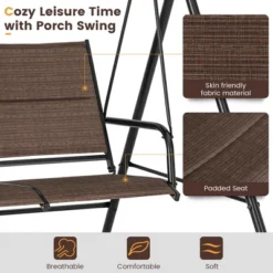 Costway Patio Porch Swing Glider 2 Seat Soft Cushion Adjustable Canopy Outdoor Garden 13 Costway Patio Porch Swing Glider 2 Seat Soft Cushion Adjustable Canopy Outdoor Garden -Costway GUEST 69d6e32b af29 460b 8b56 6272b46278f8