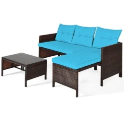 Costway 3PCS Patio Wicker Rattan Sofa Set Outdoor Sectional Conversation Set 14 Costway 3PCS Patio Wicker Rattan Sofa Set Outdoor Sectional Conversation Set -Costway GUEST 6a16725a d43a 422b a215 ff7ebcb959bc