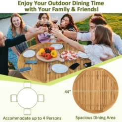 Costway Patio Dining Table Acacia Wood Round Outdoor Bistro Table 4-Person For Deck Lawn 16 Costway Patio Dining Table Acacia Wood Round Outdoor Bistro Table 4-Person For Deck Lawn -Costway GUEST 6b75c82b 9530 4e57 af73 9f81f728bd56