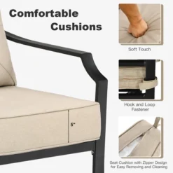 Costway 4 PCS Patio Furniture Set Cushion Sofa Loveseat Sectional Garden Deck Poolside 14 Costway 4 PCS Patio Furniture Set Cushion Sofa Loveseat Sectional Garden Deck Poolside -Costway GUEST 6c3edfa1 fe1f 4a93 8bff 29835001f688