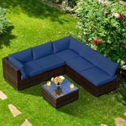 Costway 6PCS Patio Rattan Furniture Set Cushioned Sofa Coffee Table Garden 24 Costway 6PCS Patio Rattan Furniture Set Cushioned Sofa Coffee Table Garden -Costway GUEST 6c73ad0b b046 4864 b06d ae1066c80dd2