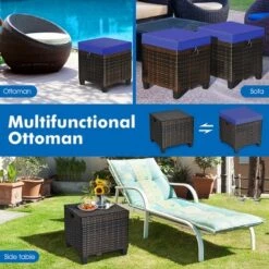 Costway 2PCS Patio Rattan Ottoman Cushioned Seat Foot Rest Coffee Table Furniture Garden Navy 15 Costway 2PCS Patio Rattan Ottoman Cushioned Seat Foot Rest Coffee Table Furniture Garden Navy -Costway GUEST 6d1174a7 85f0 4ebf aff6 7bd2f9bb153a