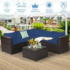 Costway 6PCS Rattan Patio Sectional Sofa Conversation Set Outdoor -Costway GUEST 6f0288ad 6cd5 4afc 83bb 3f9e79300f4c