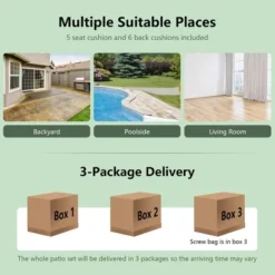 Costway 4PCS Patio Furniture Set Aluminum Frame Loveseat Coffee Table Cushions Deck Grey 15 Costway 4PCS Patio Furniture Set Aluminum Frame Loveseat Coffee Table Cushions Deck Grey -Costway GUEST 6f6cef95 3780 430b a1e4 2943fc9d4a4a