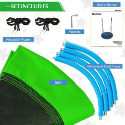 Costway 40'' Nest Tree Swing Outdoor Round Swing For Backyard BlueGreen 15 Costway 40'' Nest Tree Swing Outdoor Round Swing For Backyard BlueGreen -Costway GUEST 7018123a ba07 4fc2 9897 78b32762d97b