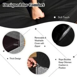 Costway 8PCS Patio Rattan Furniture Set Storage Waterproof Cover Cushion -Costway GUEST 708eae9d 5437 4ebb 9f3f c6a2e2d6d8ef