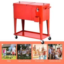 Costway 80-quart Cooler Beer Cart Outdoor Entertaining Rolling Party Steel Bar Bistro 13 Costway 80-quart Cooler Beer Cart Outdoor Entertaining Rolling Party Steel Bar Bistro -Costway GUEST 709ffc5d b85b 4638 838f 05ee0eb3f3f3